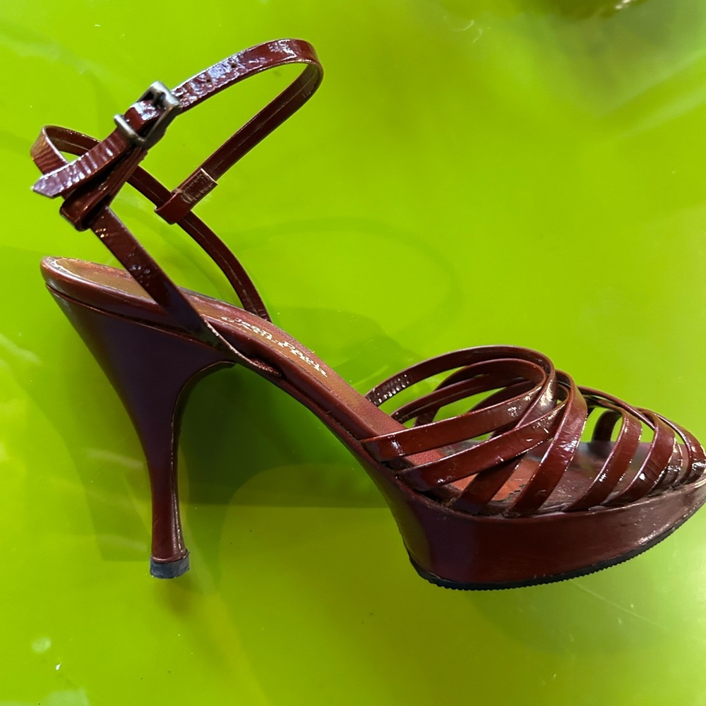 Jean Paul Gaultier Burgundy Strappy Heels